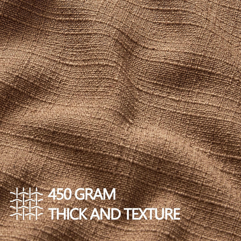 MIULEE Thick Textured Euro Sham Throw Pillow Covers 26x26 Inch Brown Sugar