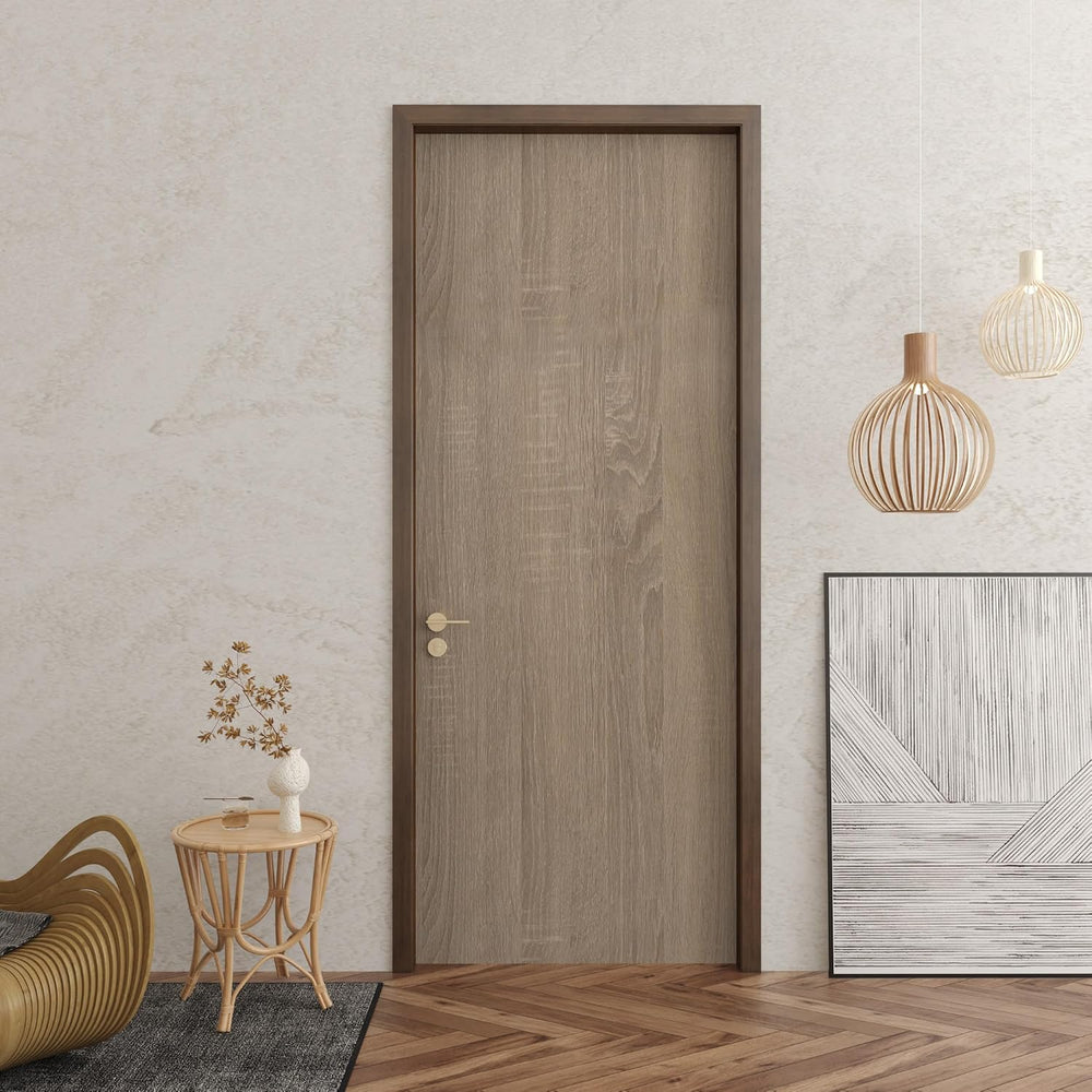 JSEVEM 24"×197" Light Brown Wood Grain Wallpaper Peel and Stick Woo...