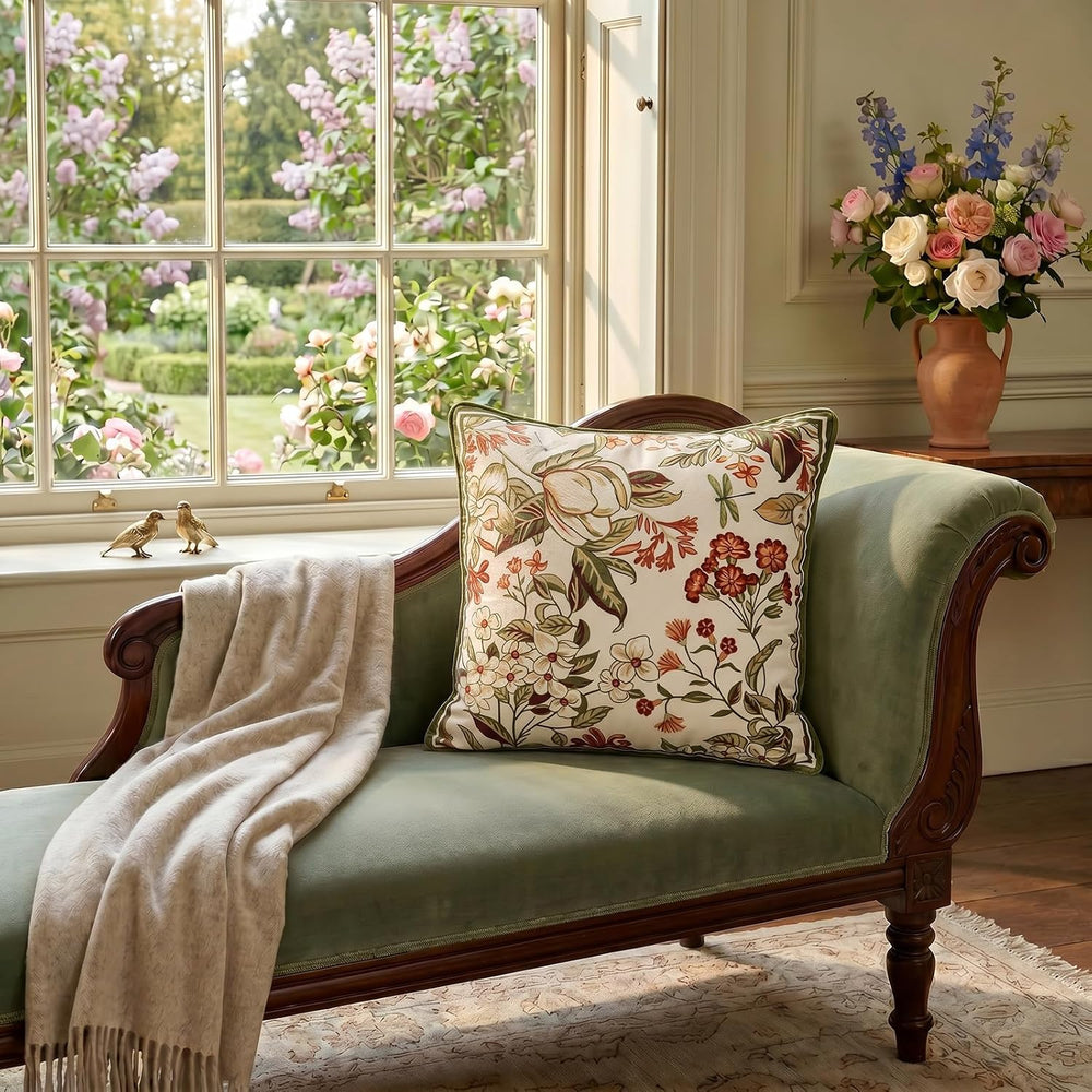 ISAENNE Designer Velvet Square Throw Pillow Covers,18"x18" Set of 2