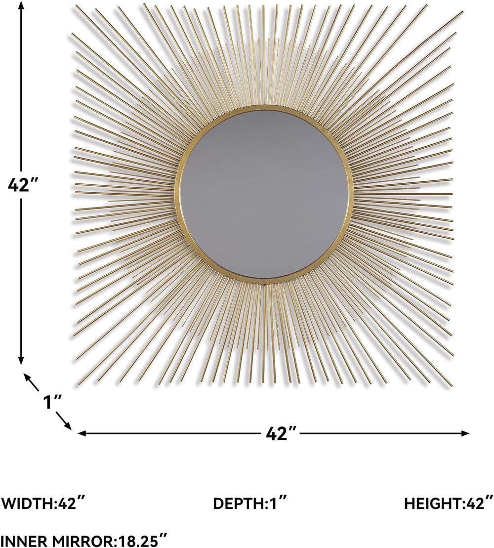 Signature Design by Ashley Accent Mirror, 42-in Gold Sunburst, Elspeth