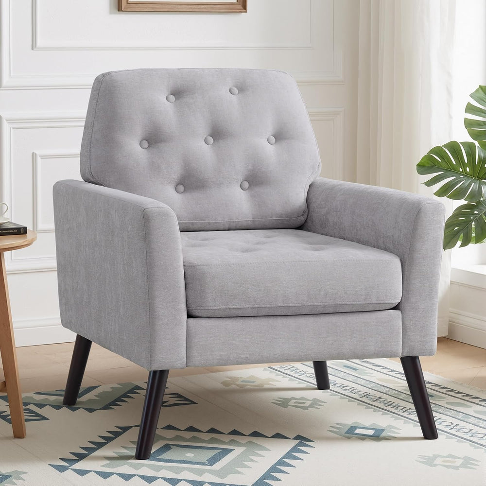 Accent Chair for Living Room, Mid Century Modern Reading Chair, Upholstered A...