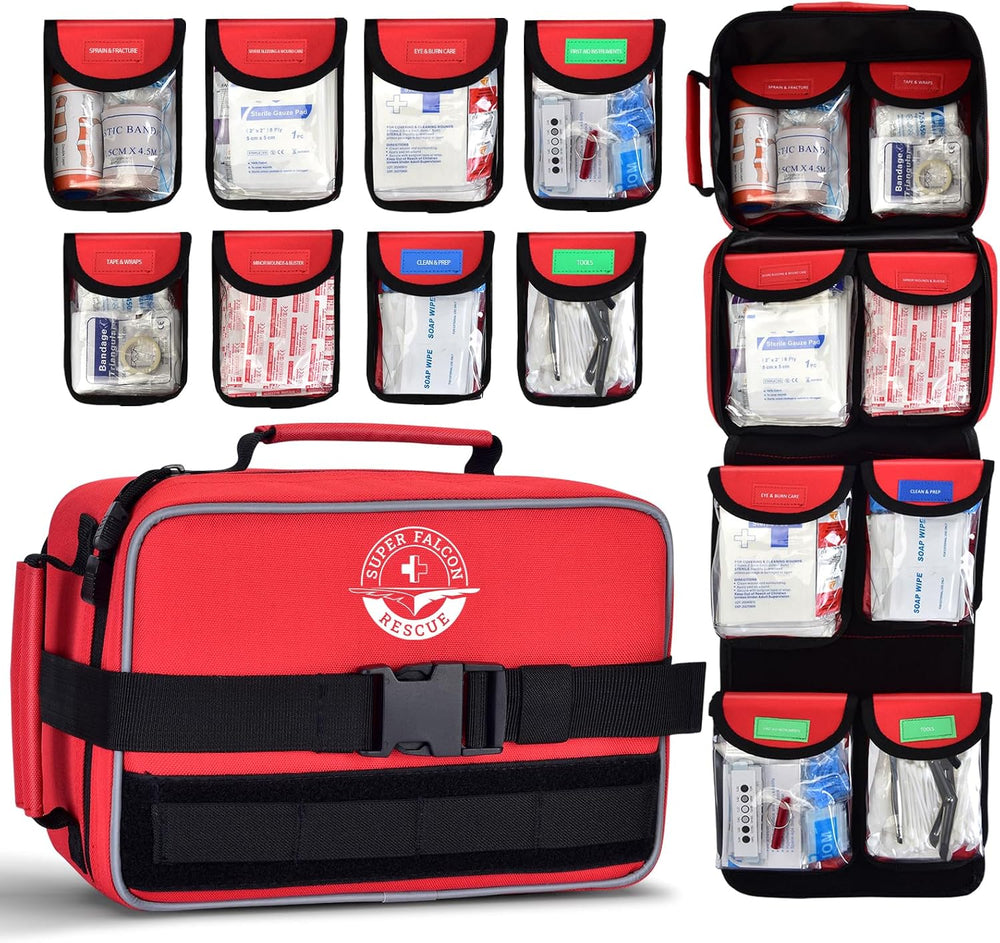 418-Piece First Aid Kit for Home, Travel, Camping, Hiking & Outdoor Emerg...