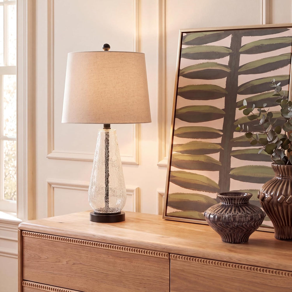 SAFAVIEH Naila Table Lamp, 25.5" Clear/Bronze TBL4256A