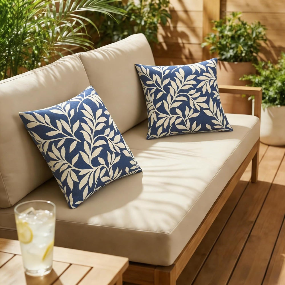JMGBird Outdoor Patio Pillows Waterproof Pillow Covers with Insert Included