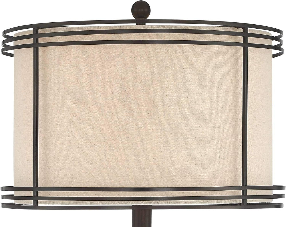 Regency Hill Henson 63" Tall Rustic Lantern Floor Lamp with Night Light
