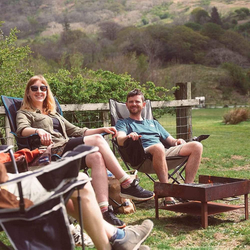 SUNNYFEEL Oversized Heated Rocking Camping Chair, Fully Padded Patio Chair wi...