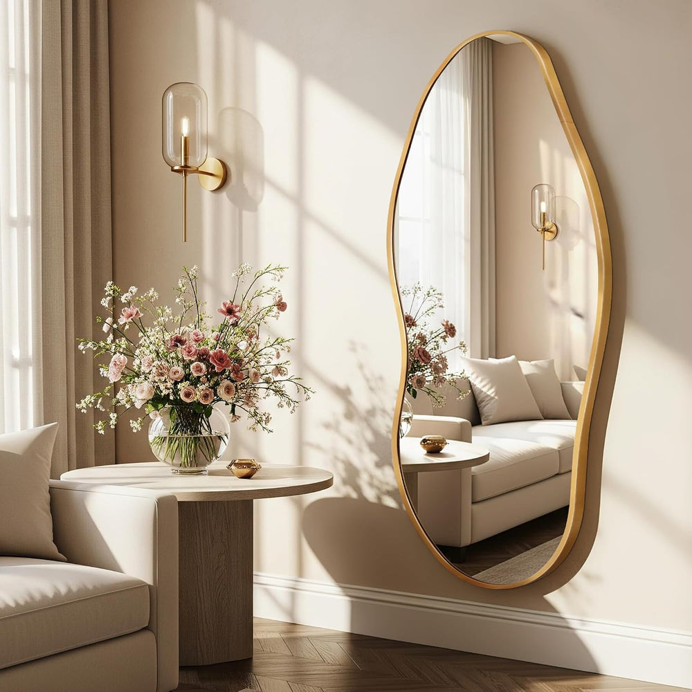 Irregular Full Length Mirror -Gold Mirrors for Wall Home Decor 55"x 23&q...