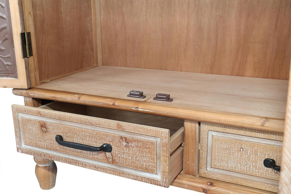 LKTART 59"Solid Wood Sideboard Buffet,Credenza Storage Cabinet with Drawers
