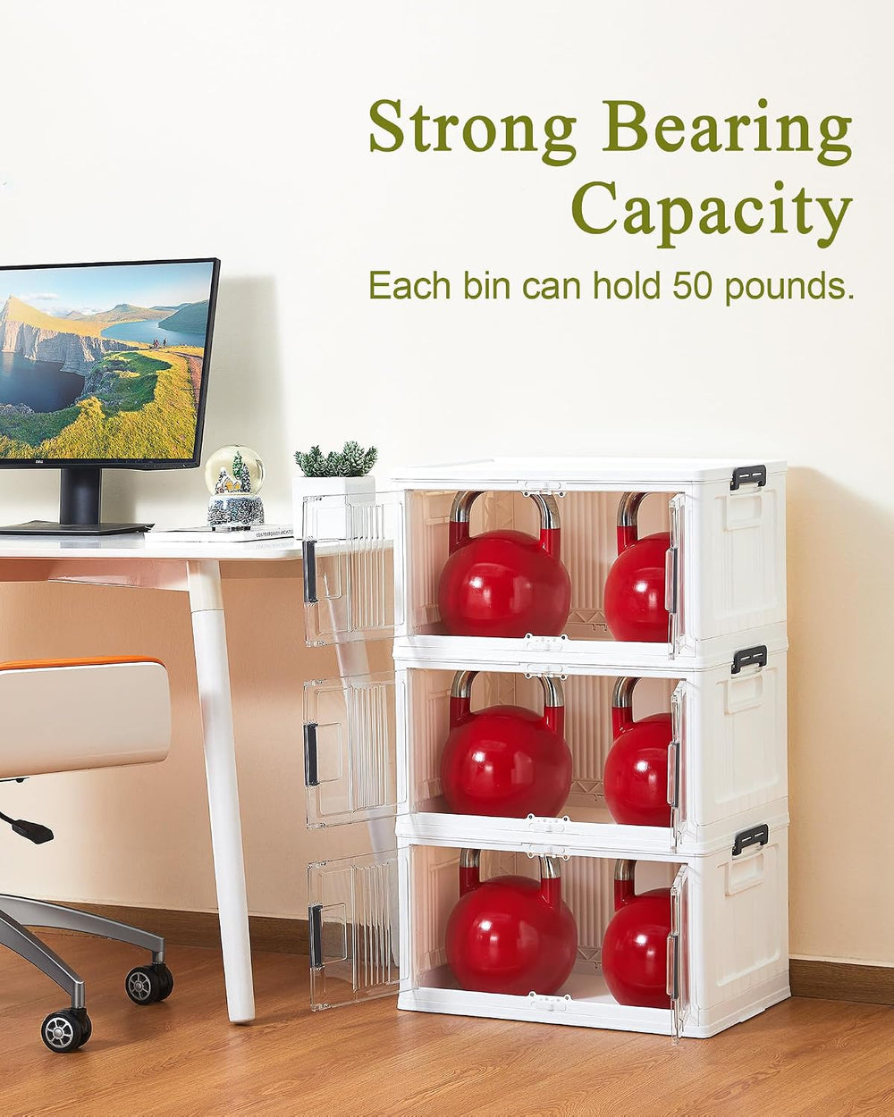 OlarHike 48QT Storage Bins with Lids for Home, Office, Closet, Room, 6 Pack