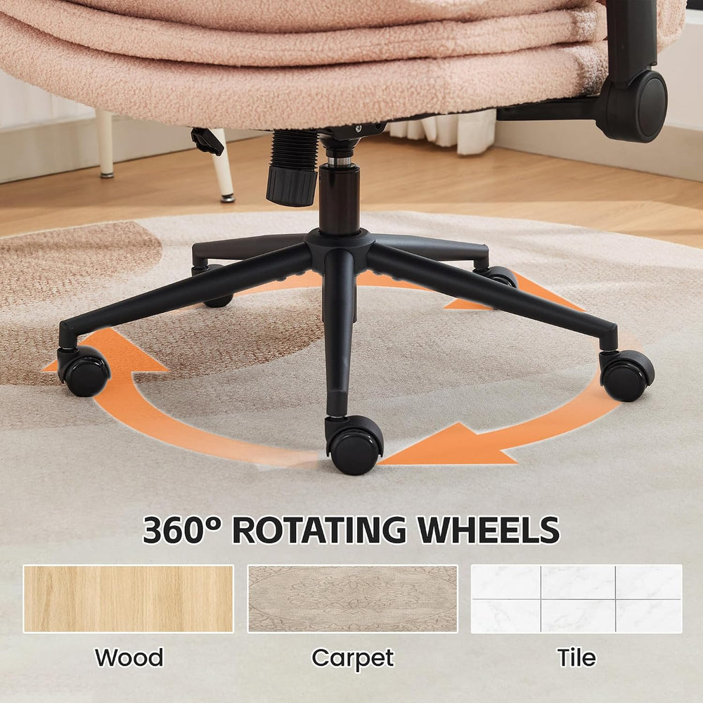 Criss Cross Chair with Flip-up Arms, Wide Criss Legged Chair with 3 Layer Cus...
