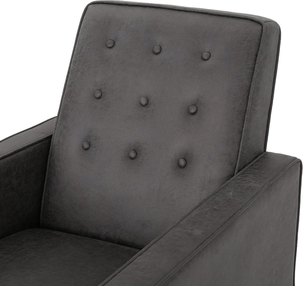 Christopher Knight Home Mervynn Mid-Century Modern Microfiber Recliner, Slate...