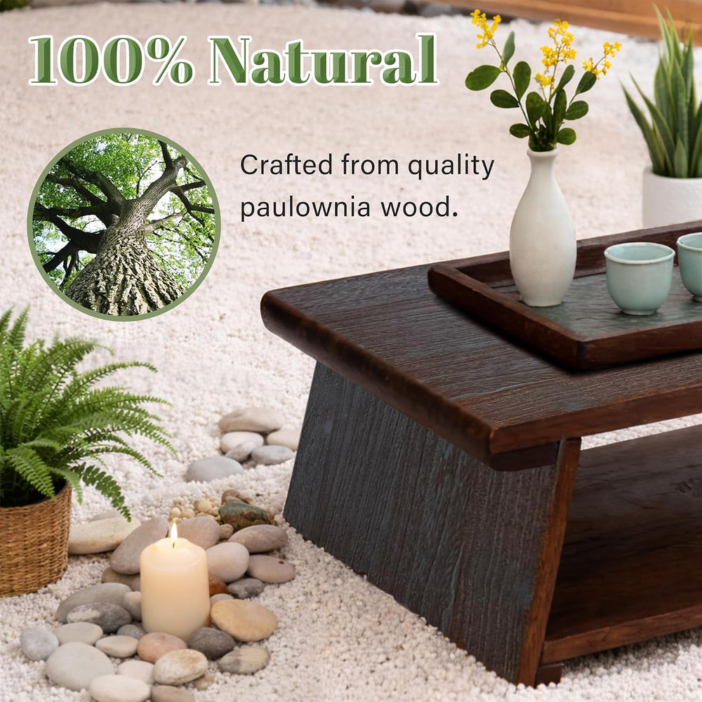 Japanese Low Floor Table Folding Coffee Tables,23''x13.5'' Pa...