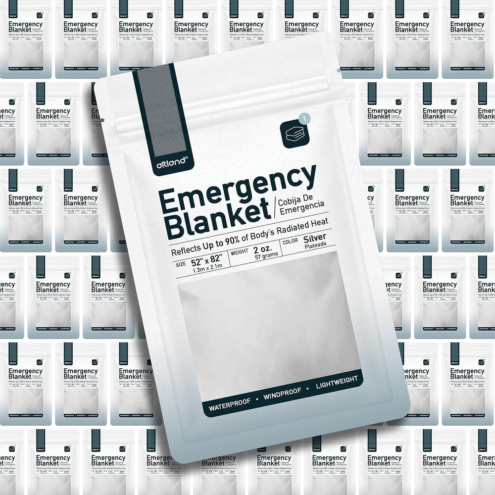 Altland 25 Pack of Emergency Blankets for Winter Survival and Preparedness