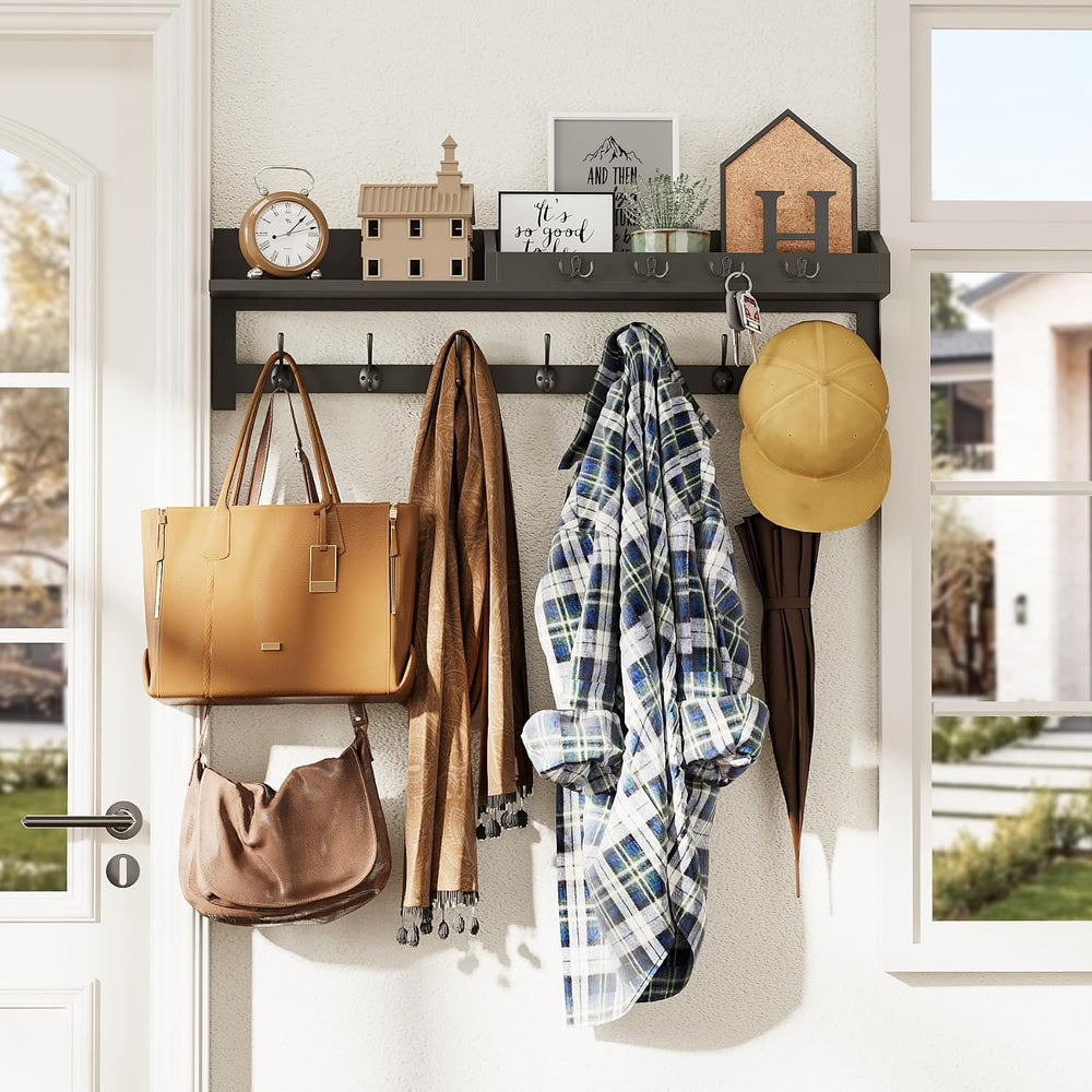 AMBIRD 35 inch Wall Hooks with Shelf, Coat Rack Wall Mount, Large Coat Hanger...