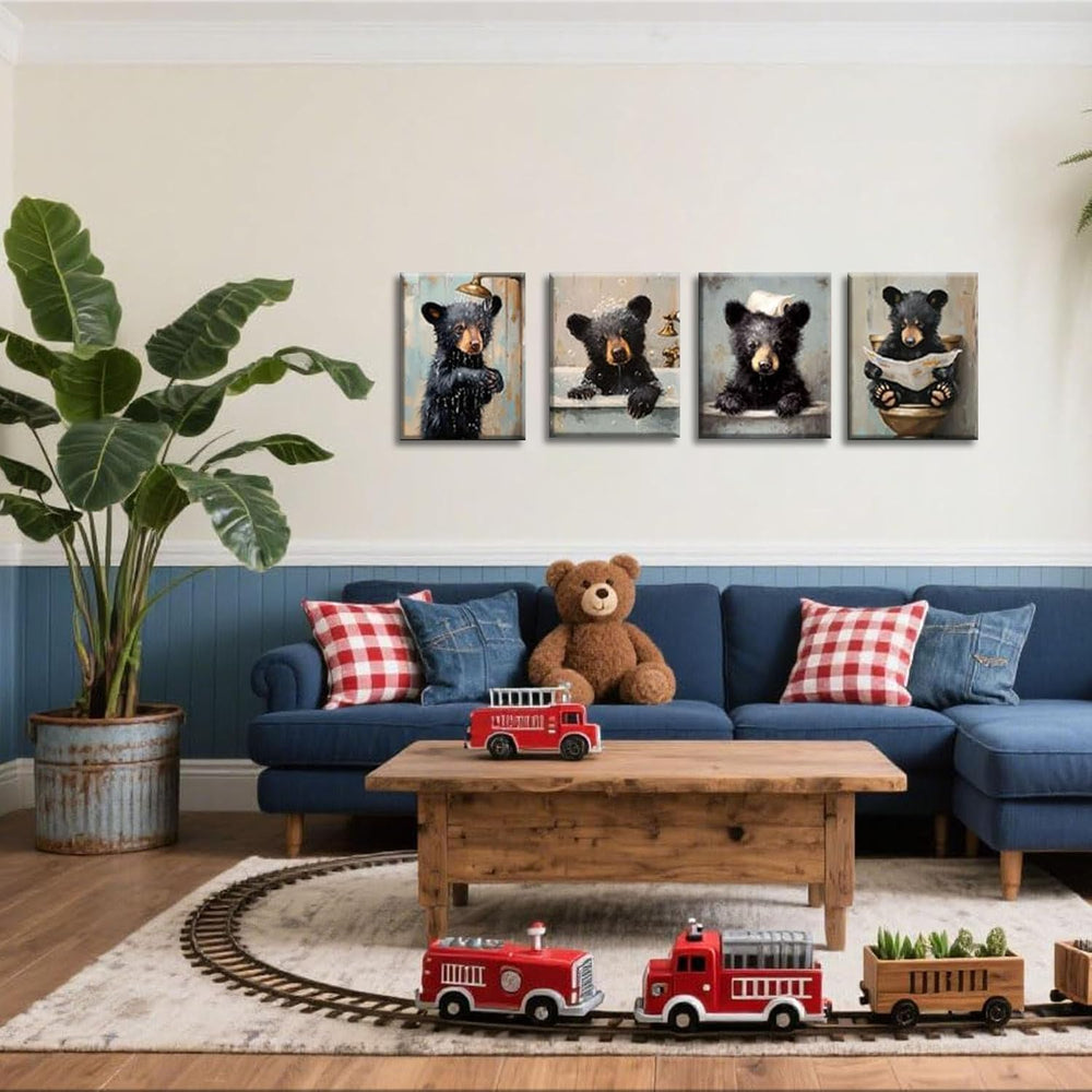 Frimeeme Bear Pictures Wall Decor pictures for bathroom wall decor
