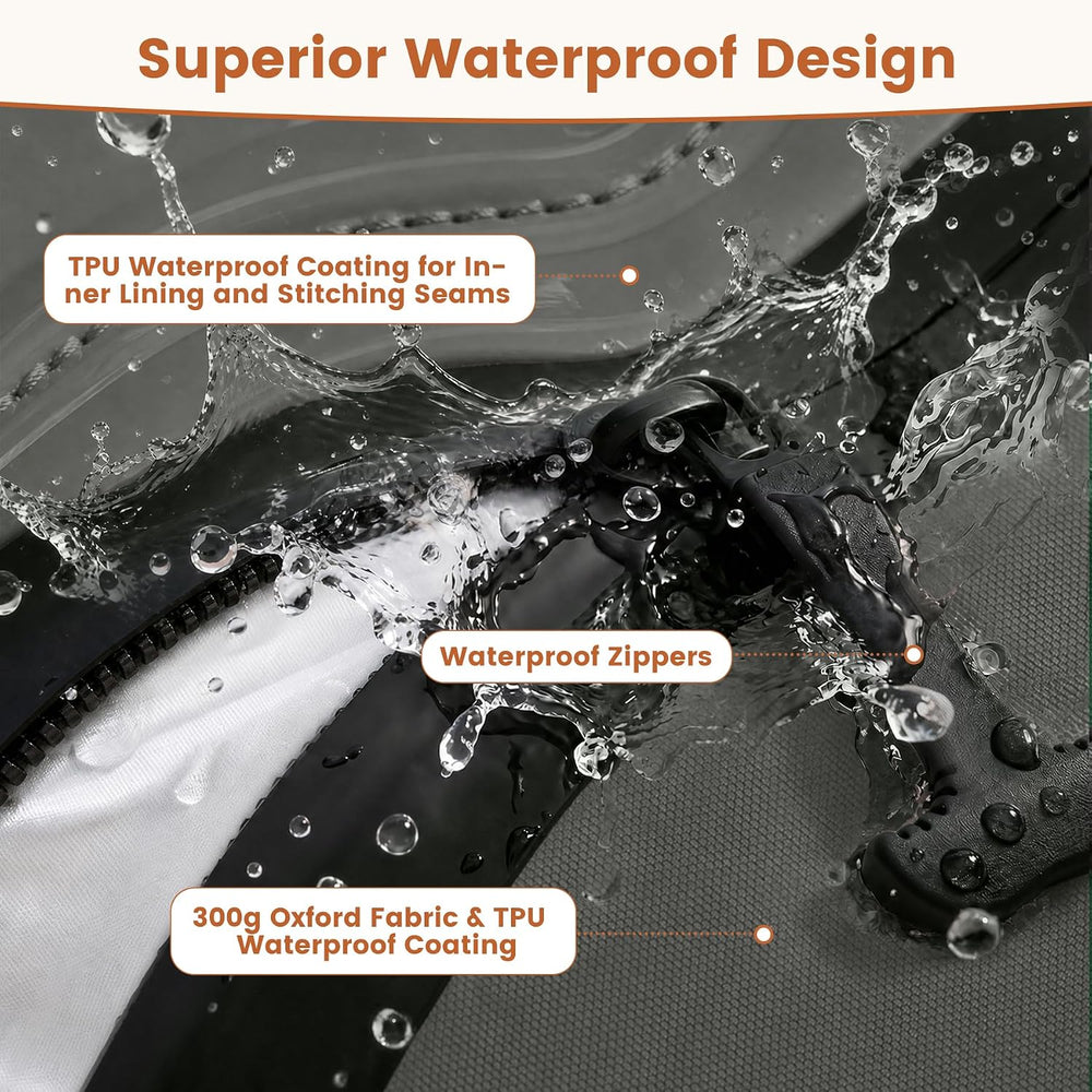 Favoyard 2-Pack Waterproof Outdoor Seat Cushions, 19" x 19", Dark Gray