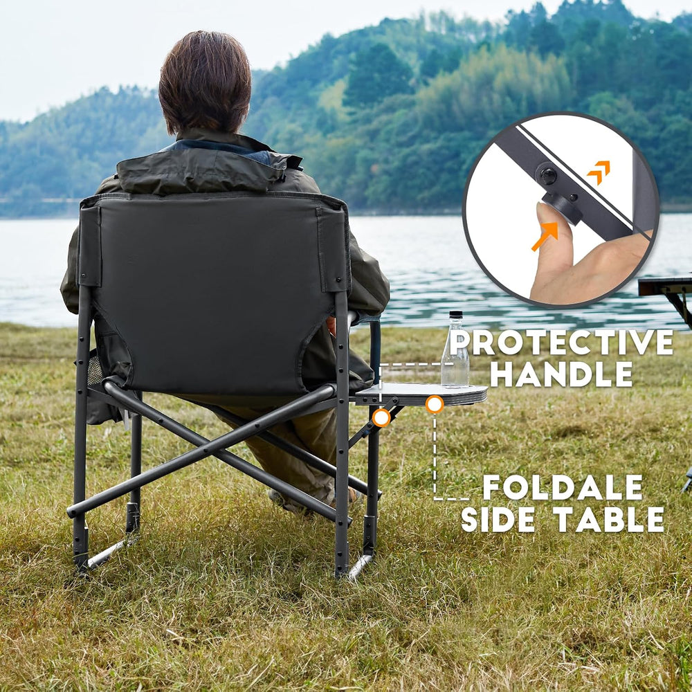 TIMBER RIDGE Aluminum Oversized Camping Chair, Support 400lbs