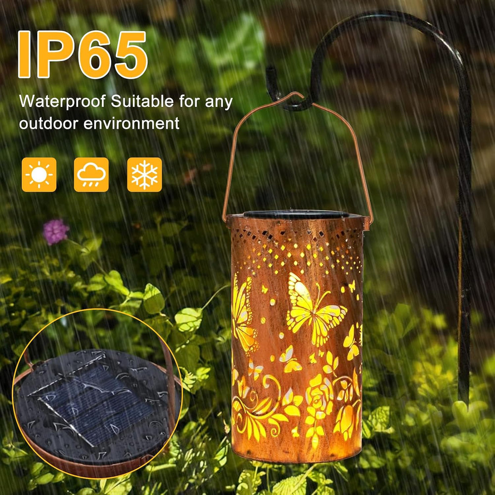BSGlobal Butterfly Solar Lanterns Outdoor Waterproof Hanging Lights