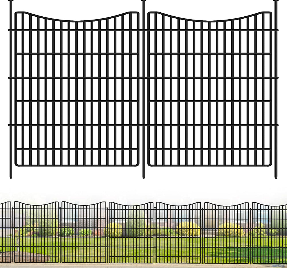 15 Panels Garden Fence Animal Barrier, 33 in(H) X 36 ft(L) Dog Fence Outdoor ...