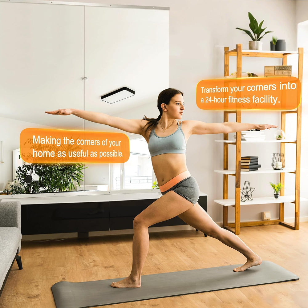 Delma Home Gym Mirror, 60''x25''x2PCS Silver