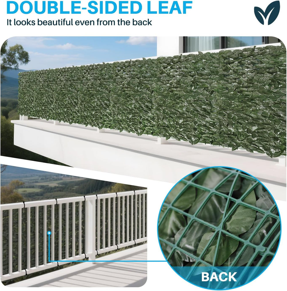 Patio Paradise 4'x8'-1Pc Faux Ivy Fence Privacy Screen Artificial Gre...