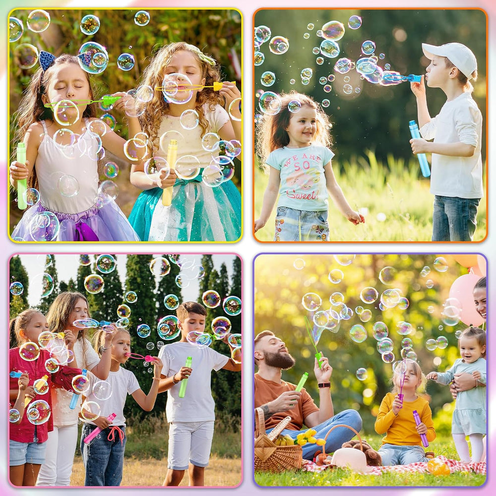 60 Pack Big Bubble Wands Bulk in 6 Colors,Ideal for Easter, Summer, Halloween...