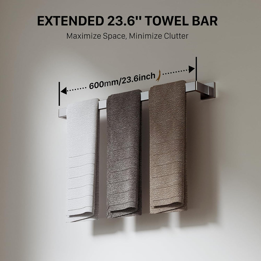 15-Piece 23.6 Inch Brushed Nickel Bathroom Hardware Accessories Set