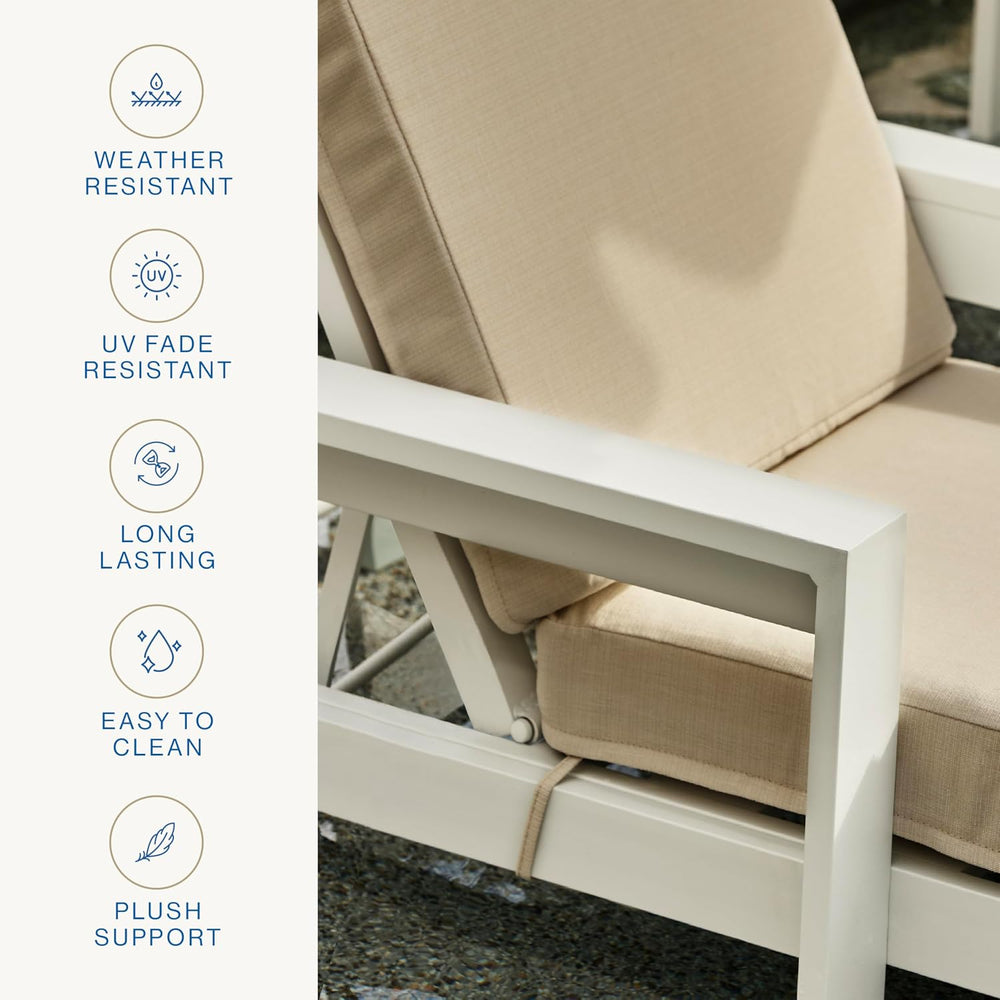 Honeycomb Outdoor Essentials Chaise Cushion for Patio Furniture, 21 x 70