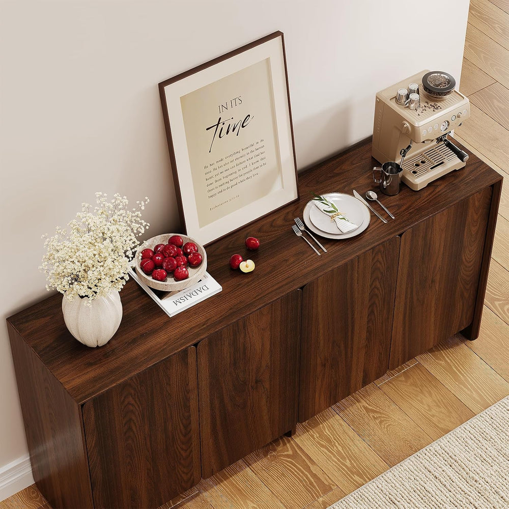 ONBRILL 63" Sideboard Buffet Cabinet with 4Door & Adjustable Shelves...