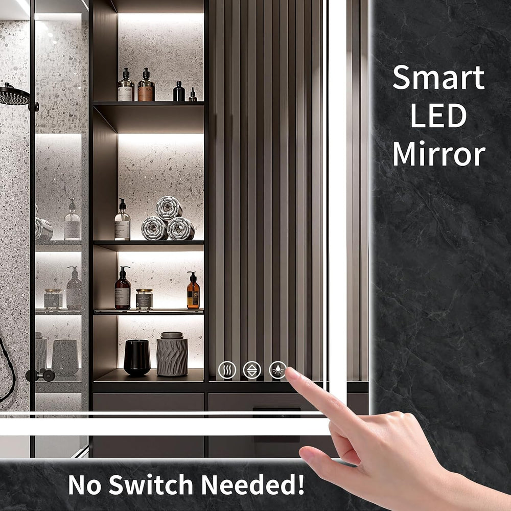 30"x22" LED Bathroom Mirror with Lights,Anti-Fog,3 Color Modes