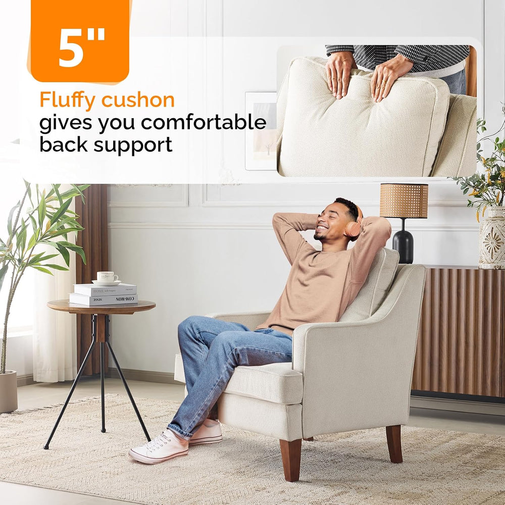 VINLI High Back Accent Chairs Set of 2, Armchair for Living Room, Entryway