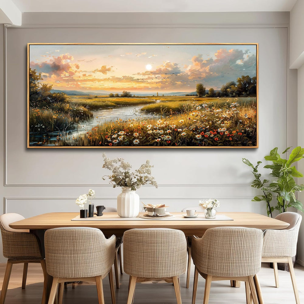 FUHAIHUA Wood Framed Canvas Wall Art For Living Room Large Wall Decor For Off...