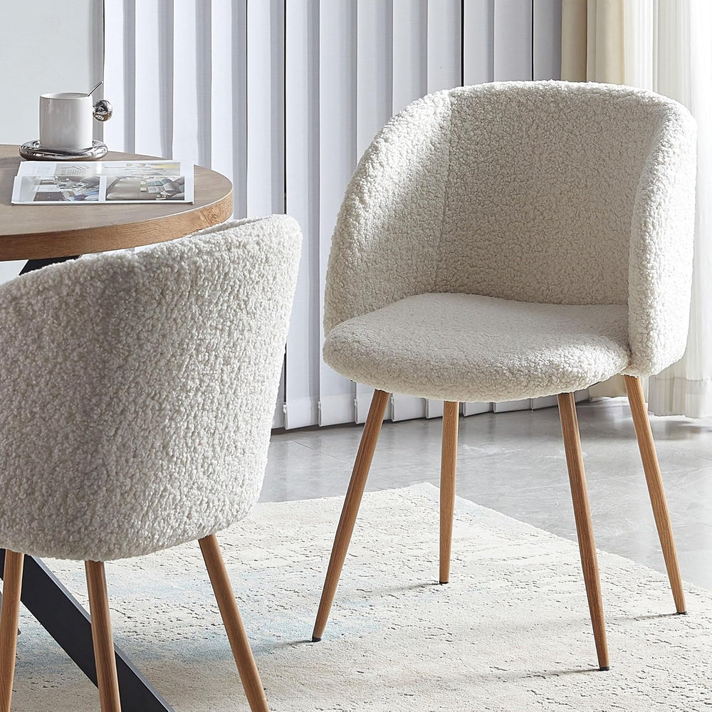 NORDICANA 5 Piece Dining Table and Chair Set, 37-Inch Engineered Wood Round T...