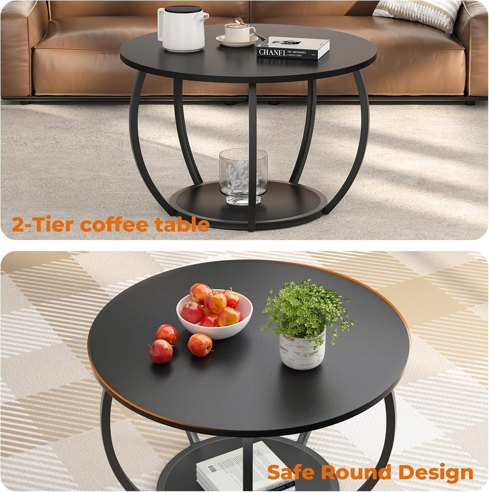 GreenForest Small Round Coffee Table Living Room