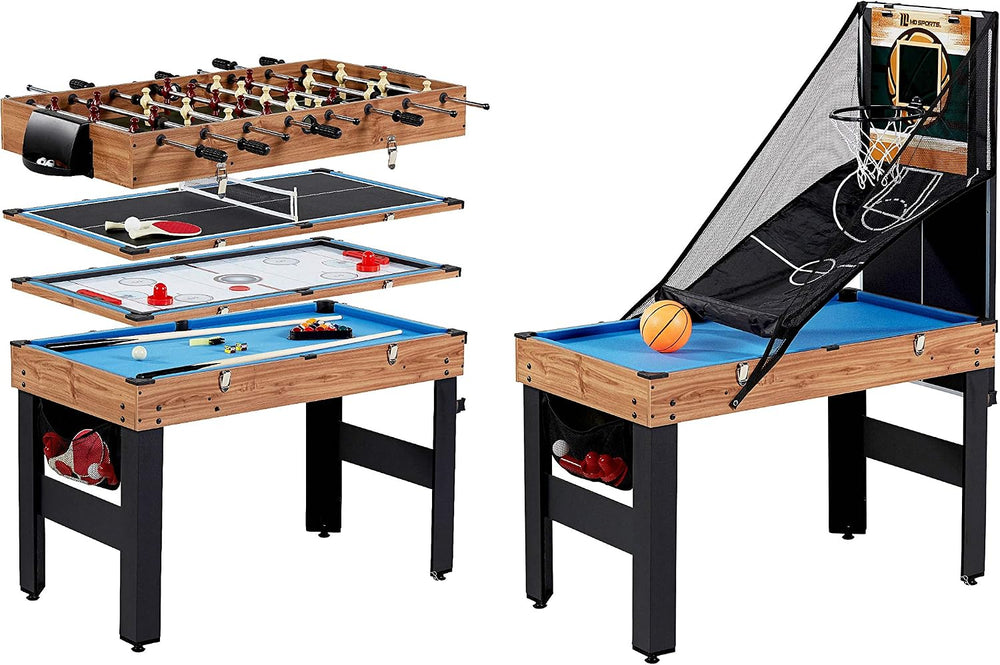 MD Sports 48 Inch 5-In-1 Combo Game Table, Multi