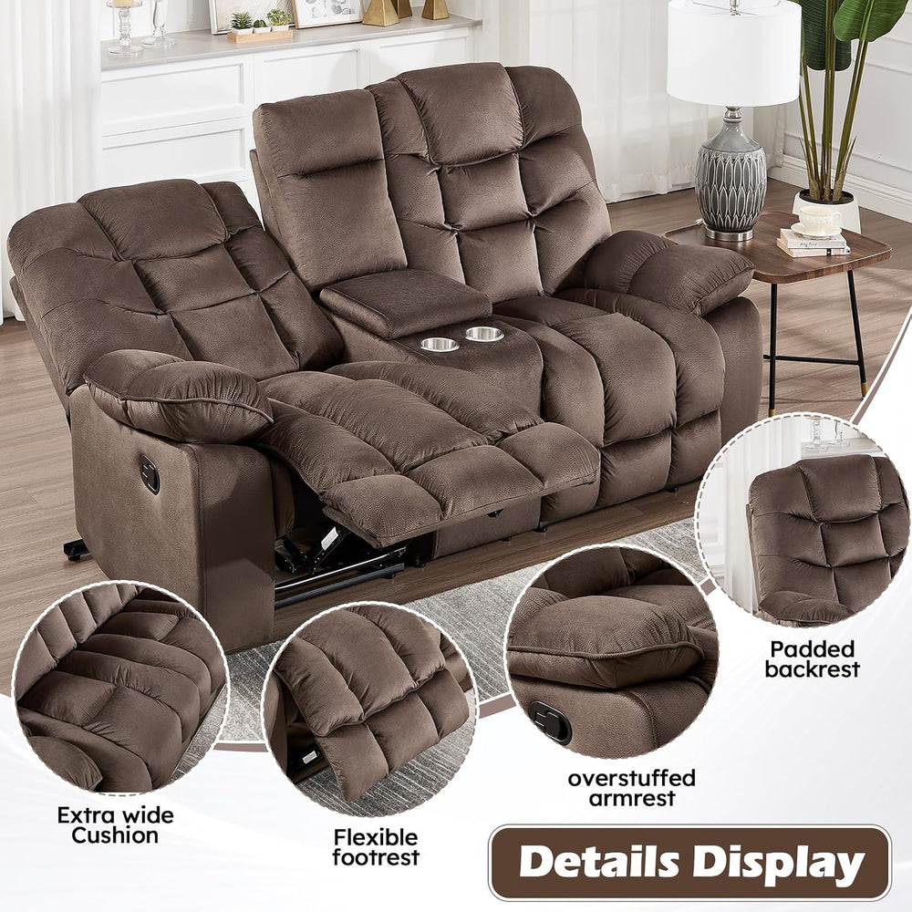HAOMARKETS 3 Pieces Recliner Sofa Furniture Set, Include 2 Power Recliner Cha...