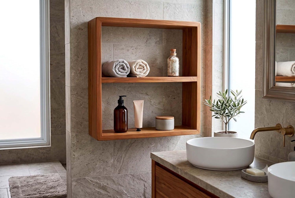 AquaTeak Manada Backless Teak Storage Cabinet