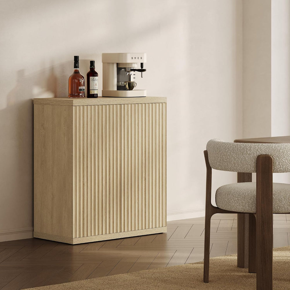 SICOTAS Buffet Cabinet with Storage Sideboard Cabinet with Doors & Shelves