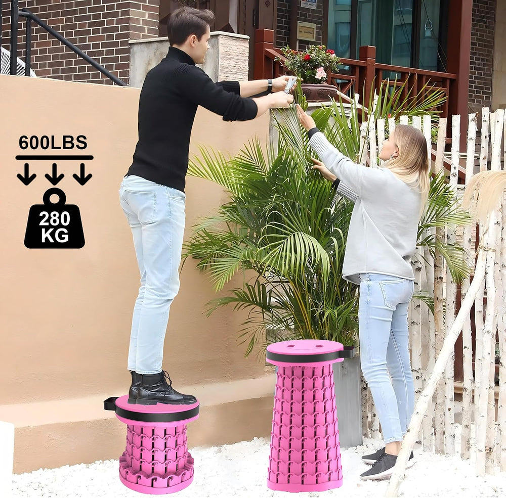 ALEVMOOM Upgraded Collapsible Stool with Cushion & Bag, 18" H Portab...