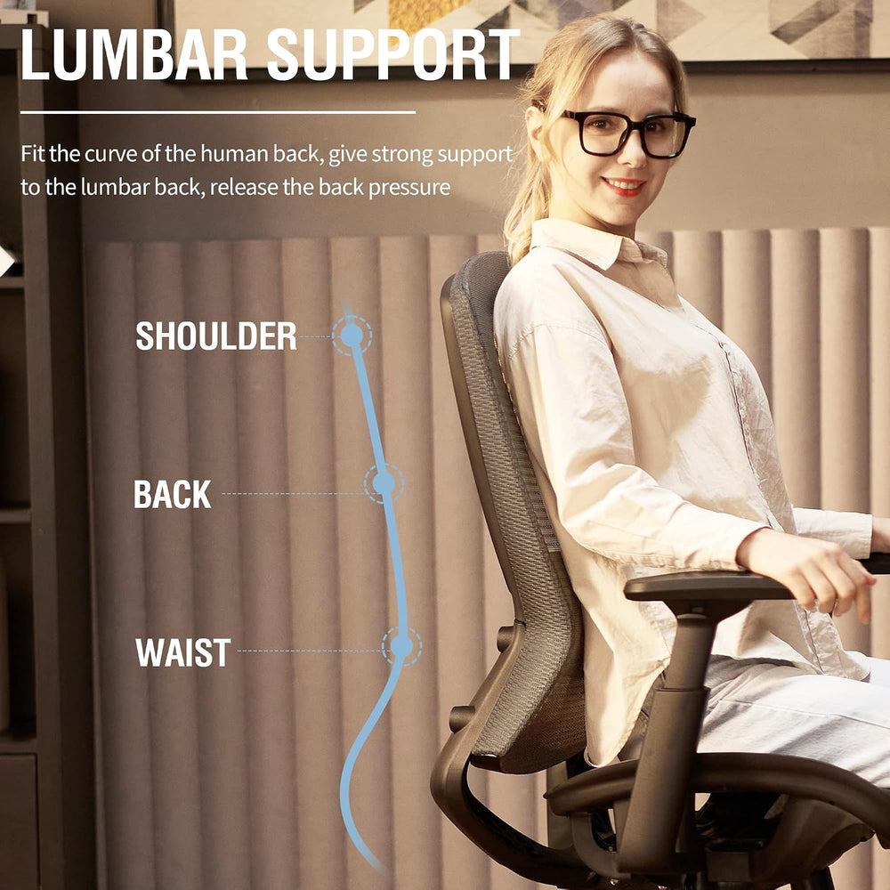 Ergonomic Mesh Office Chair,Comfy Computer Desk Chair - BIFMA 5.1 Certified C...