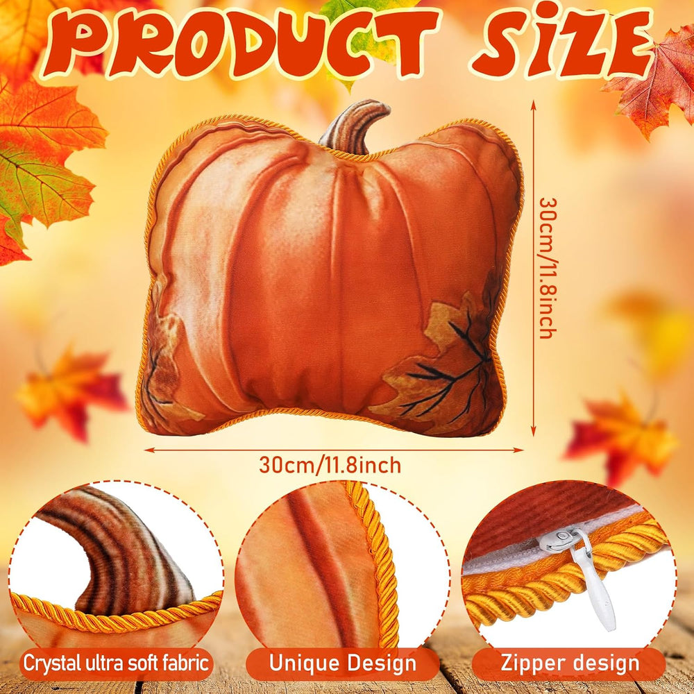 Yousoontic 3pcs Fall Shaped Throw Pillow 12"thanksgiving Pillow with Insert