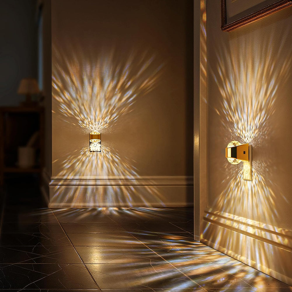 Briignite Night Light, Gold Night Lights Plug into Wall 2Pack LED Projector
