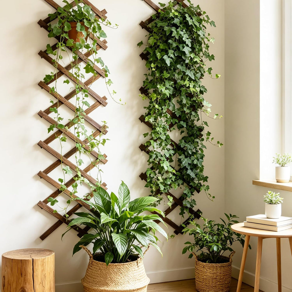 Wood Lattice Fence Panels for Outside 13.4"x78.8" Expandable Natura...