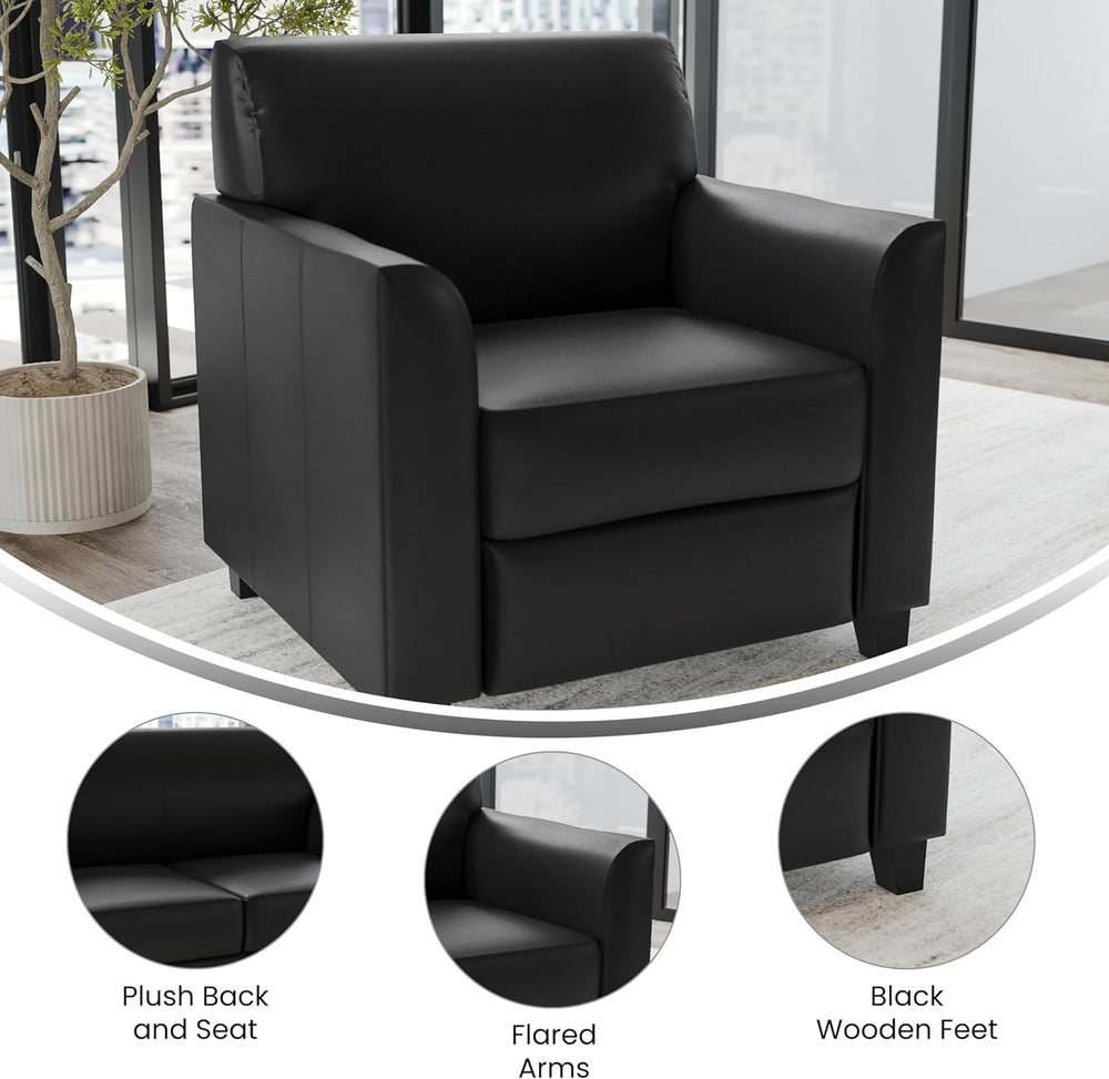 Flash Furniture Hercules LeatherSoft Chair, Black