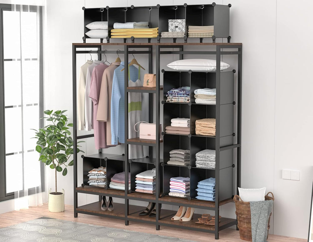 HOMIDEC Closet Organizers and Storage, 12 Cube Storage Organizer, Black