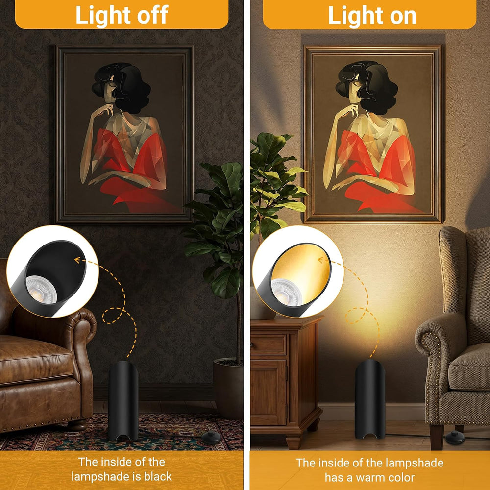 2 Pack Uplights Indoor,7W Ambient Lighting with 3000K GU10 Bulbs,Mood & A...