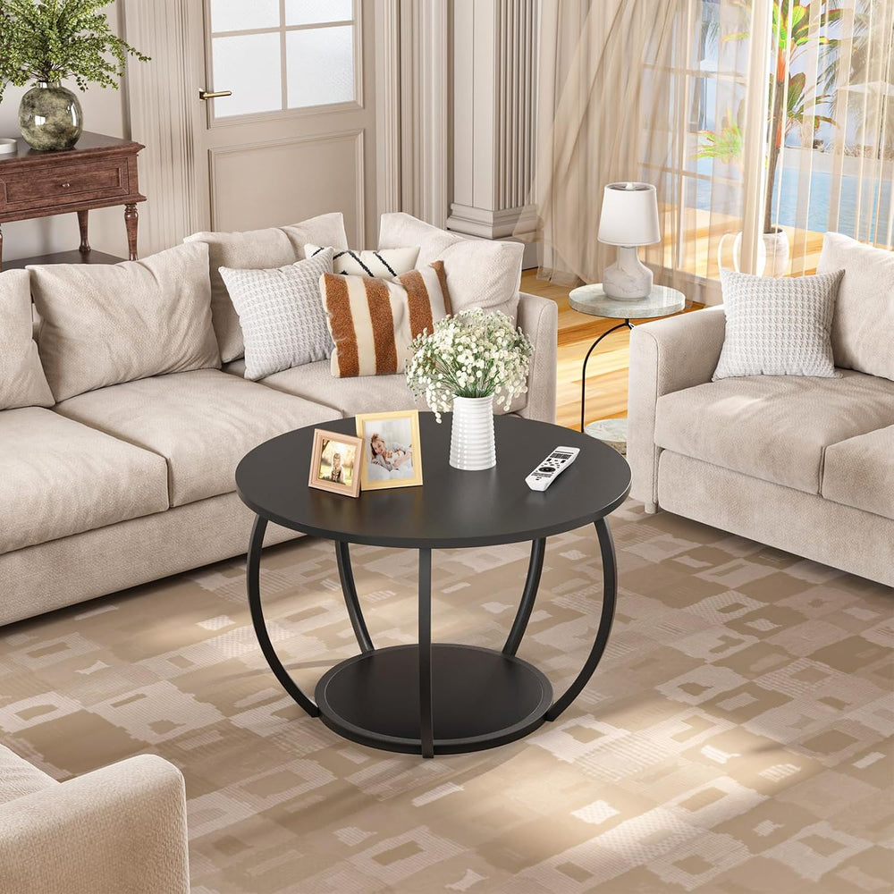 GreenForest Small Round Coffee Table Living Room