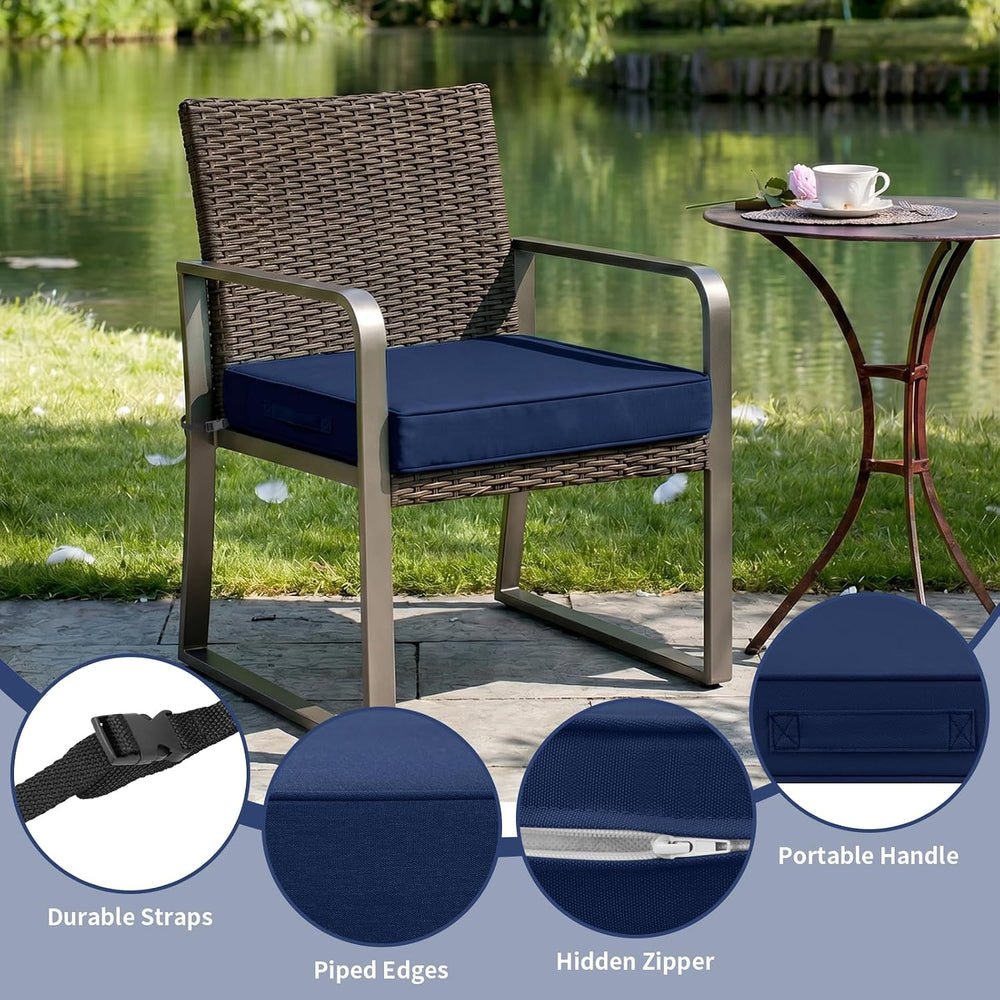 Outdoor Seat Cushions for Patio Furniture, 19x19 Inch Square Patio Chair Cush...