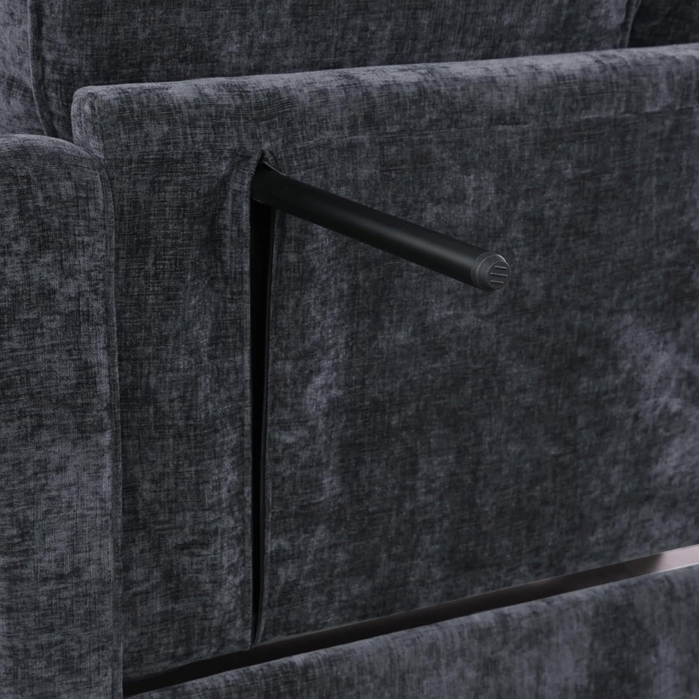 ERYE Chenille Tufted Loveseat Sofa and Ottoman Set