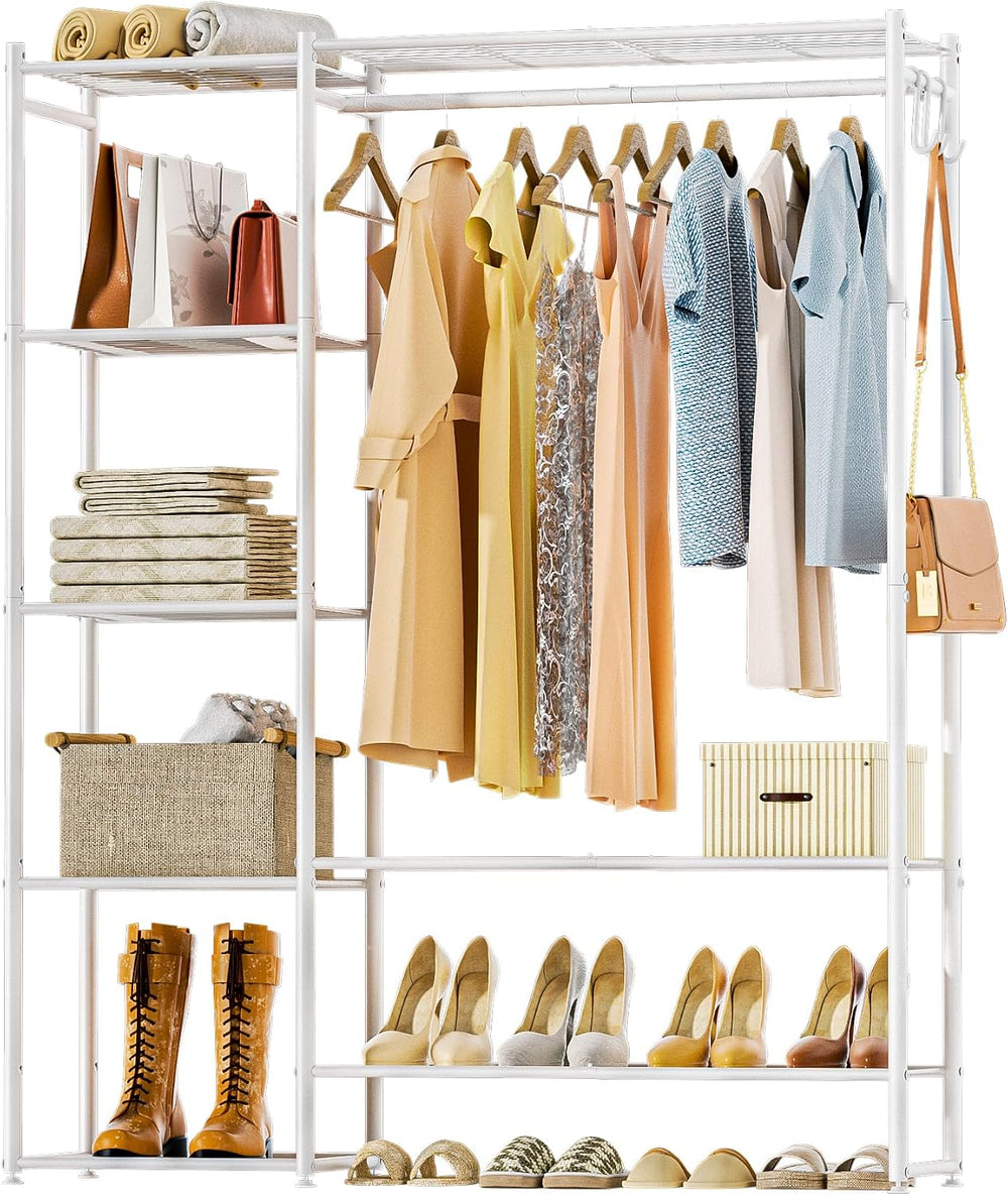 Neprock Clothing Racks for Hanging Clothes with Shelves, Portable Closet Syst...